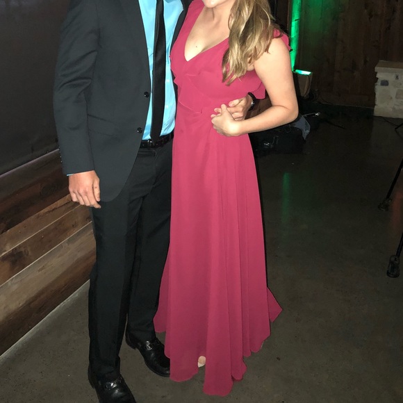 Burgundy Bridesmaid/Prom Dress - Picture 5 of 5